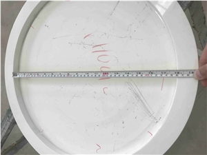 Polished Pure White Quartz Table Tops for Hotel
