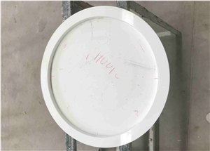 Polished Pure White Quartz Table Tops for Hotel