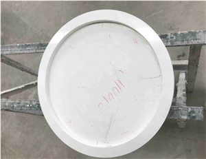 Polished Pure White Quartz Table Tops for Hotel