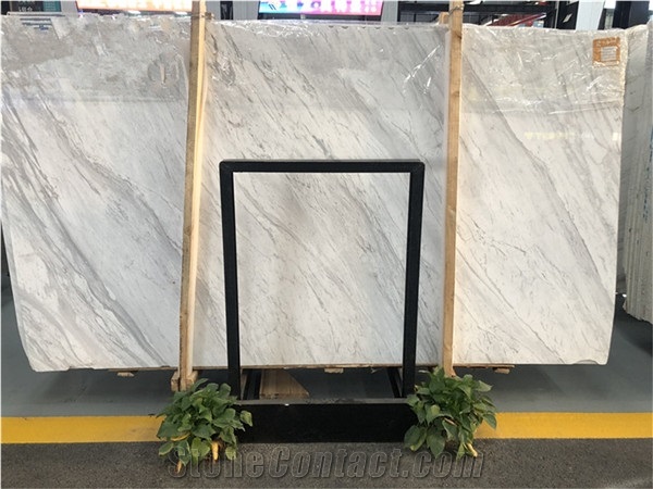 Polished Volakas White Marble Slabs for Casegood