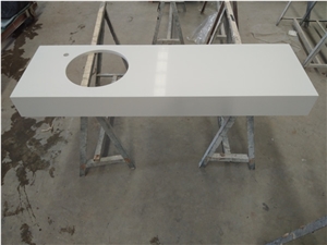 Popular Pure White Quartz Bath Vanity Countertop
