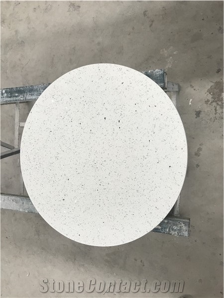 Popular Snow White Quartz for Side Table Top