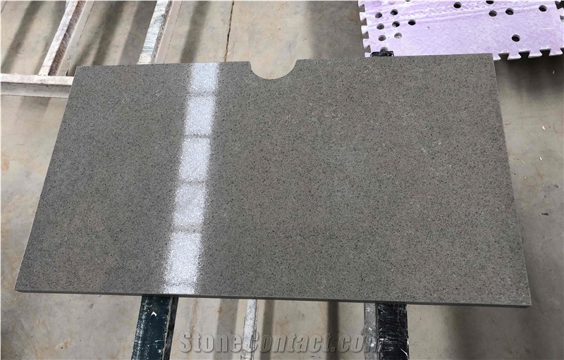 Prefab Denal Grey Quartz Countertop for Kitchen