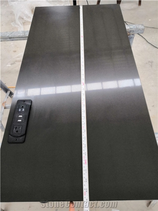 Pure Black Quartz Tv Dresser Table Furniture Tops