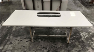 Pure White Quartz Kitchen Countertop for Apartment Pure White Quartz Kitchen Countertop for Apartment