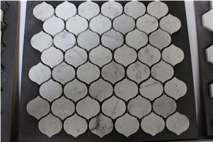 Quality White Carrara Marble Leaf Mosaic for Wall