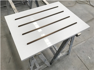 Seashell White Quartz For Bank Drawer Work Tops