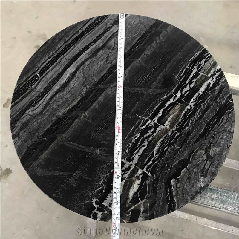 Silver Wave Marble Coffee Table Tops for Hotel
