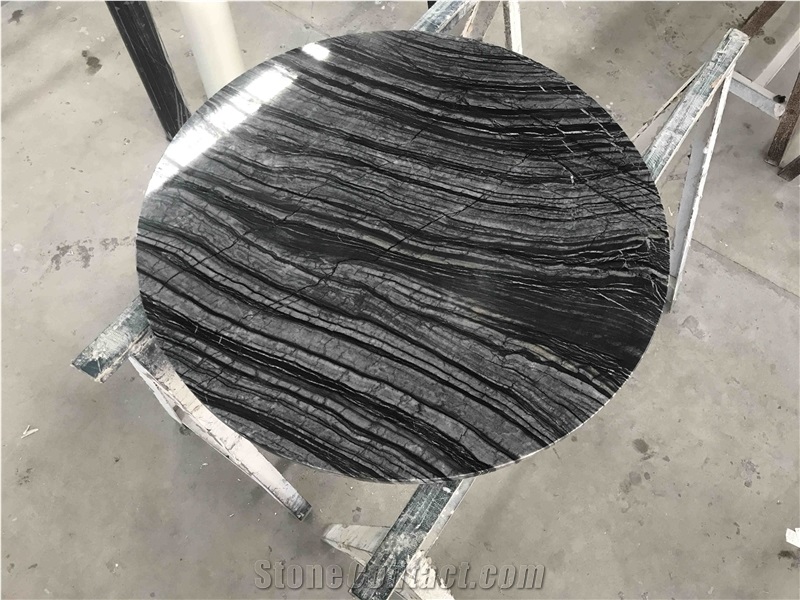 Silver Wave Marble Coffee Table Tops for Hotel