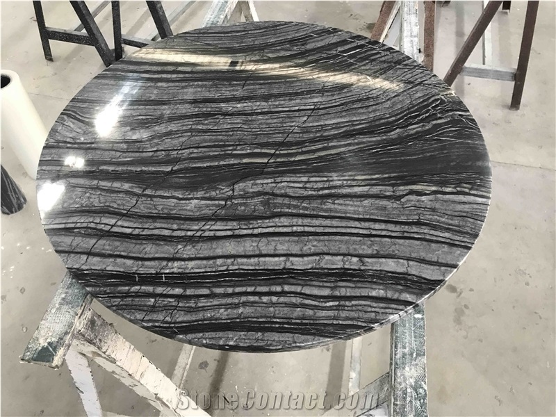 Silver Wave Marble Coffee Table Tops for Hotel