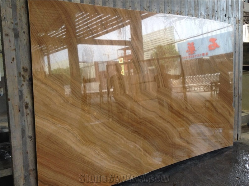 Translucent Wood Grain Yellow Onyx for Walling