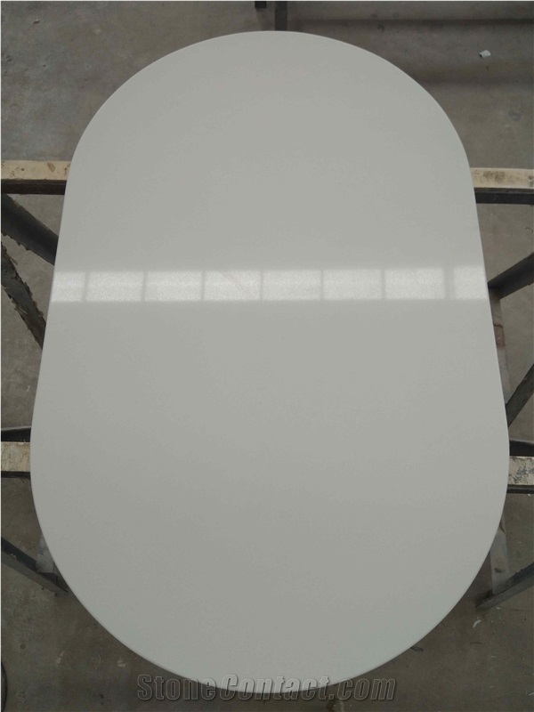 Vietnam Caesarstone Pure White Quartz Table Tops