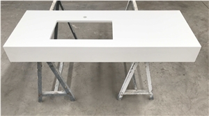 Vietnam Customized Pure White Vanity Top for Hotel
