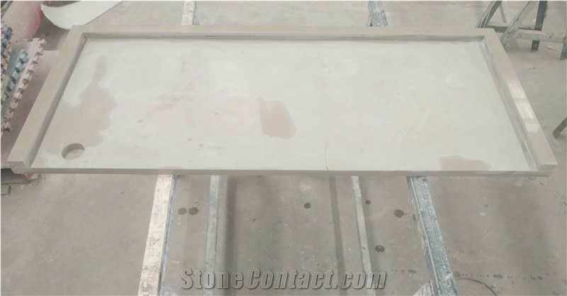 Vietnam Damask Quartz Desk Tops for Hospitality