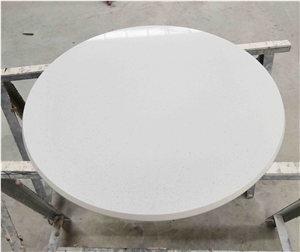 Vietnam Glass White Quartz Coffee Table Tops