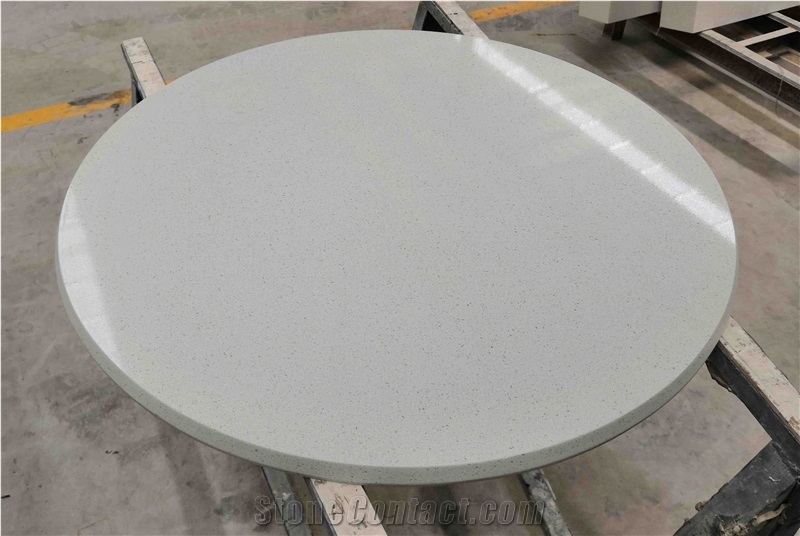 Vietnam Glass White Quartz Coffee Table Tops
