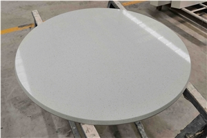 Vietnam Glass White Quartz Coffee Table Tops