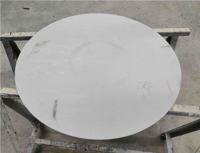 Vietnam Glass White Quartz Coffee Table Tops