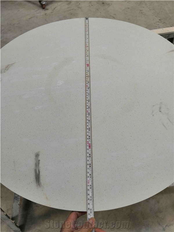 Vietnam Glass White Quartz Coffee Table Tops