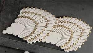Water-Jet Metal Mosaic Bathroom Kitchen Wall Tiles
