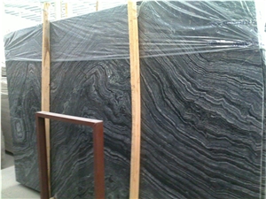 Zebra Black Silver Wave Marble for Table Top