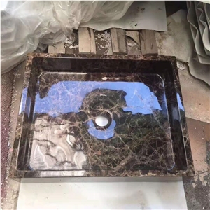 Dark Emperador Marble Washbasin, Marble Sinks