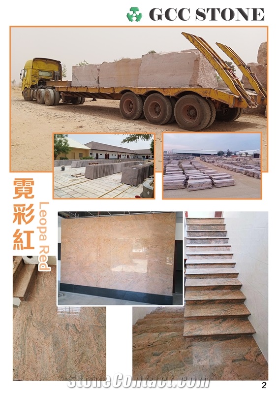 New Multicolor Red Leopa Red Granite Stone Red
