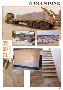New Multicolor Red Leopa Red Granite Stone Red