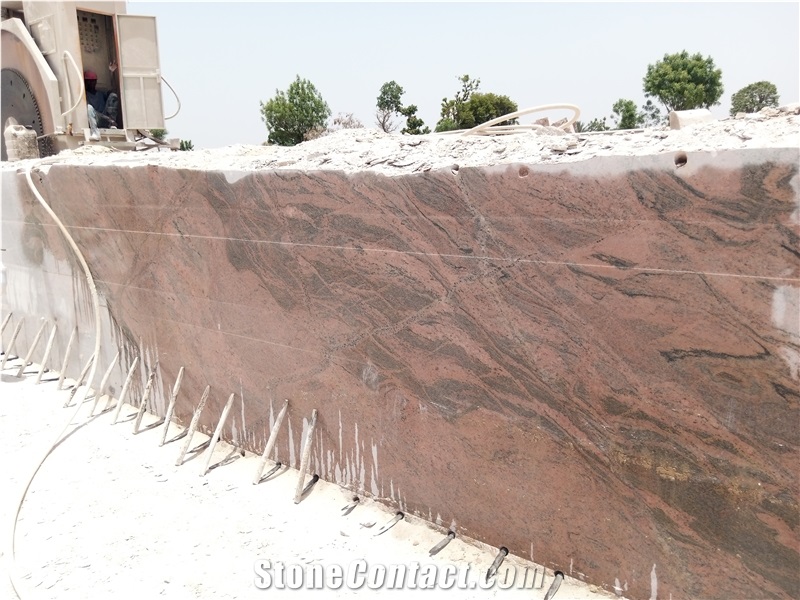 New Multicolor Red Leopa Red Granite Stone Red