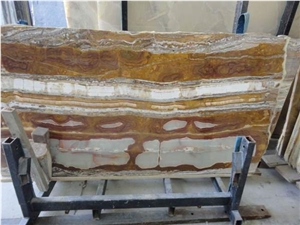 Brown Traonyx Slab & Tile, Iran Brown Onyx