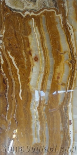 Brown Traonyx Slab & Tile, Iran Brown Onyx