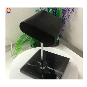 Black Tmarble Watch Display Stand with Leather