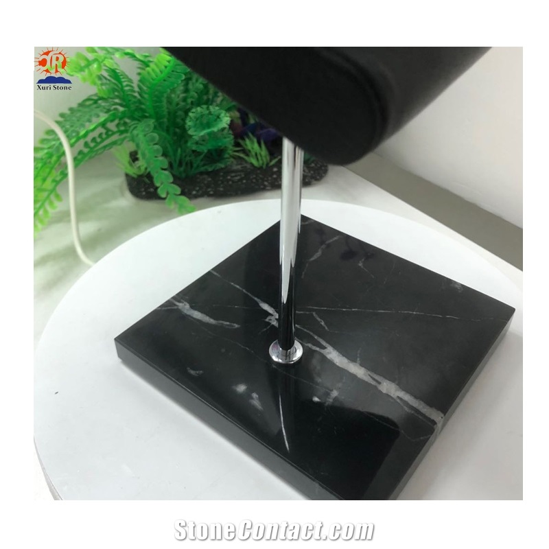 Black Tmarble Watch Display Stand with Leather
