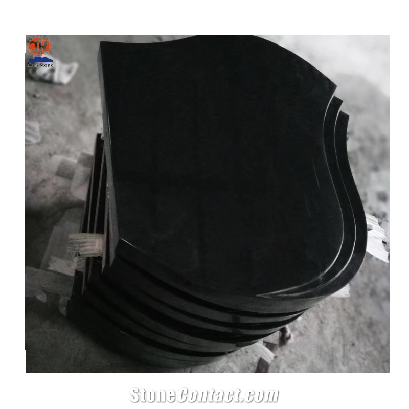 China Factory Absolute Black Granite Headstone