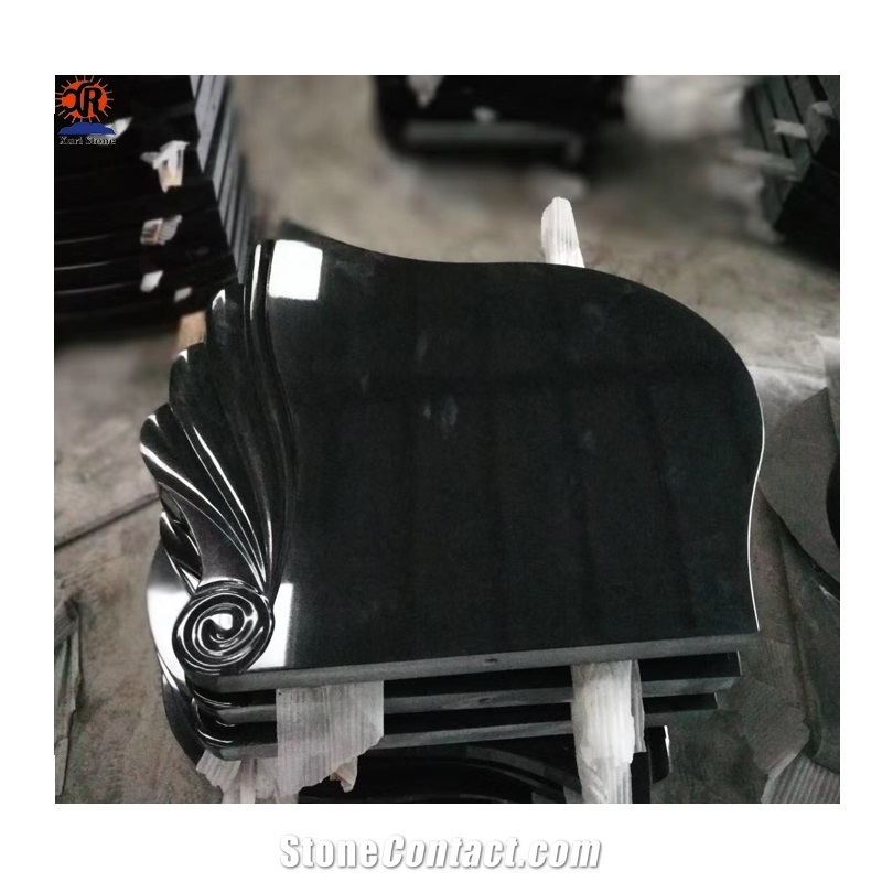 China Factory Absolute Black Granite Headstone