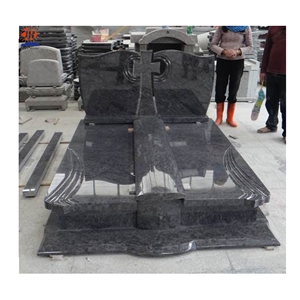 China Factory Indian Black Jet Black Granite Tombstone China Factory Indian Black Jet Black Granite Tombstone