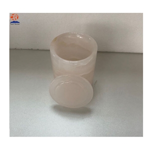 Natural Pink Onyx Candle Jars Holder