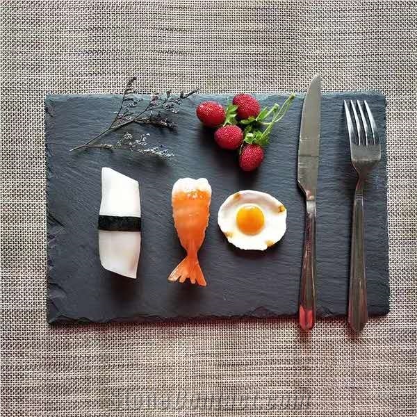 Natural Black Slate Coaster /Placemat for Kicthen