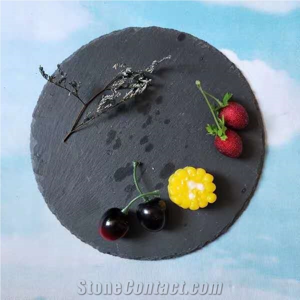 Natural Black Slate Coaster /Placemat for Kicthen