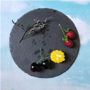 Natural Black Slate Coaster /Placemat for Kicthen