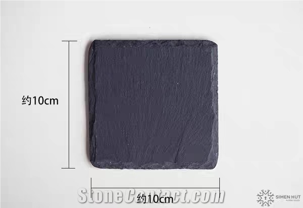 Natural Black Slate Coaster /Placemat for Kicthen