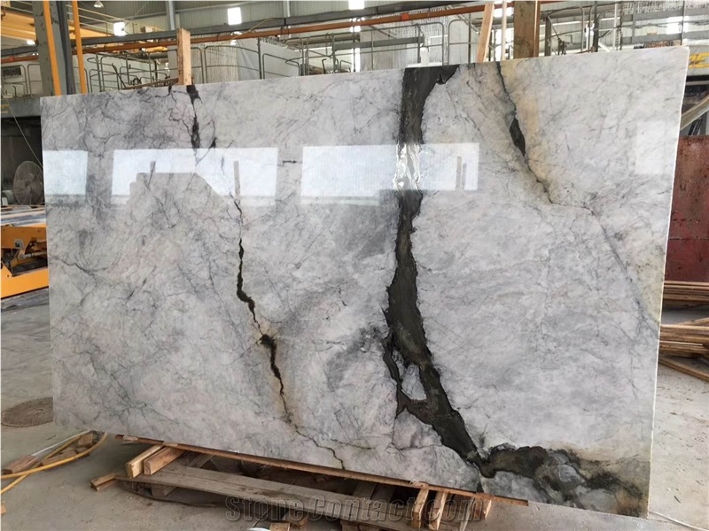 Smoky Ash White Grey Marble Slabs & Tiles