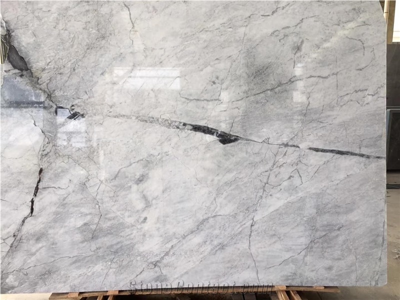 Smoky Ash White Grey Marble Slabs & Tiles