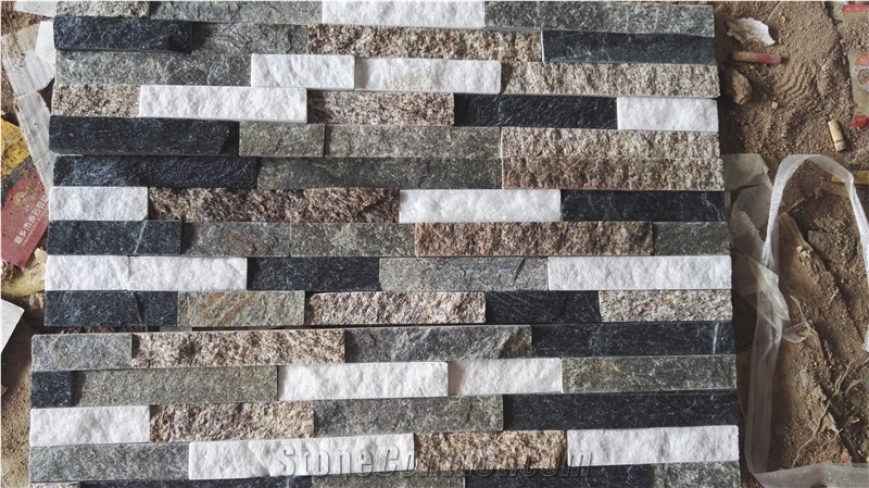 China Multi-Color Quartzite Culture Stone Panel