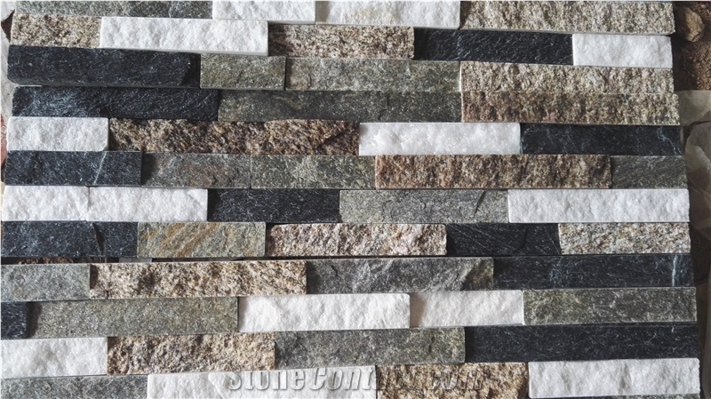 China Multi-Color Quartzite Culture Stone Panel