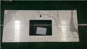 Vietnam Caracatta White Quartz Hotel Vanity Top