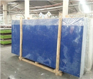 Crystal Blue Quartz Big Slab for Counter Top
