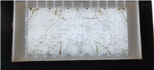 Luxury Crystal White Jade Onyx Polished Big Slab