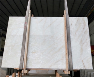 Luxury Crystal White Jade Onyx Polished Big Slab