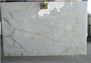 Luxury Crystal White Jade Onyx Polished Big Slab
